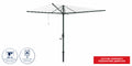 Hills Rotary 7 clothesline in Monument fully open in a clear product view.